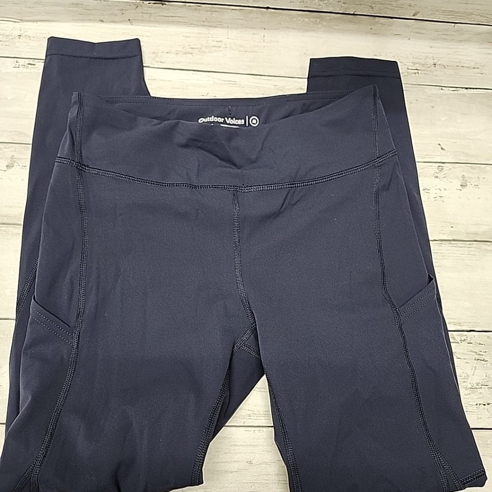Outdoor Voices Warmup 7/8 Length High Rise Midnight Blue Leggings Size M